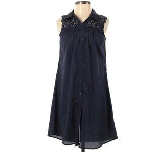 She + Sky Collared Navy Dress NWT